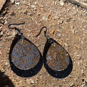 Faux leather earrings